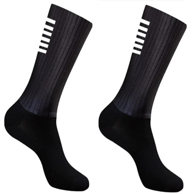 2026 New Summer Whiteline Anti Aero Socks Slip Silicone Cycling Socks Men Bicycle Sport Running Bike Socks Calcetines