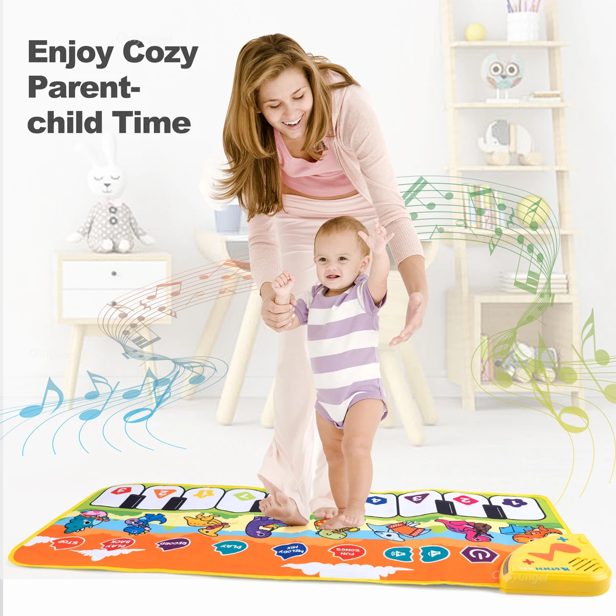 Piano Mat for Kids Kids Toddlers Floor Keyboard Dance Mat Baby Fitness Play Animal Music Blanket Instrument Toys Girl Boy Gift
