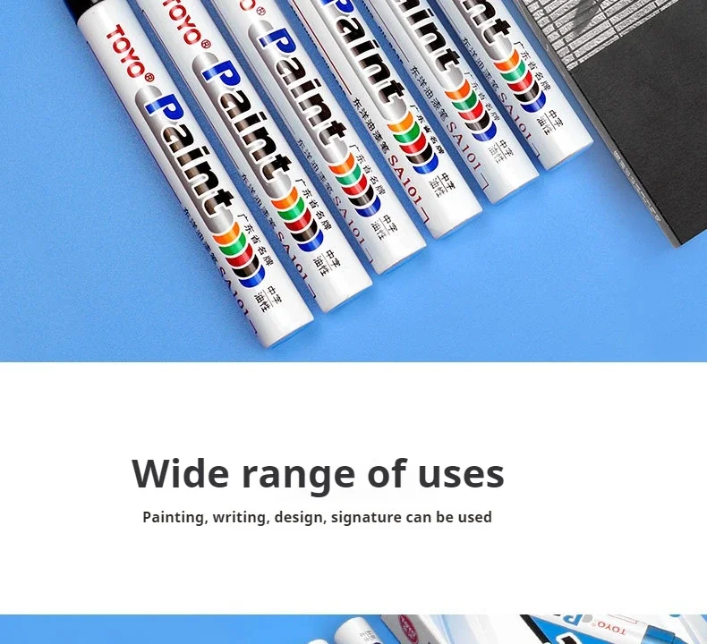 Waterproof Oily Painting Mark Pen Car Tyre Tire Tread Rubber Metal Permanent Paint Art Marker Pen School Stationery Supplies