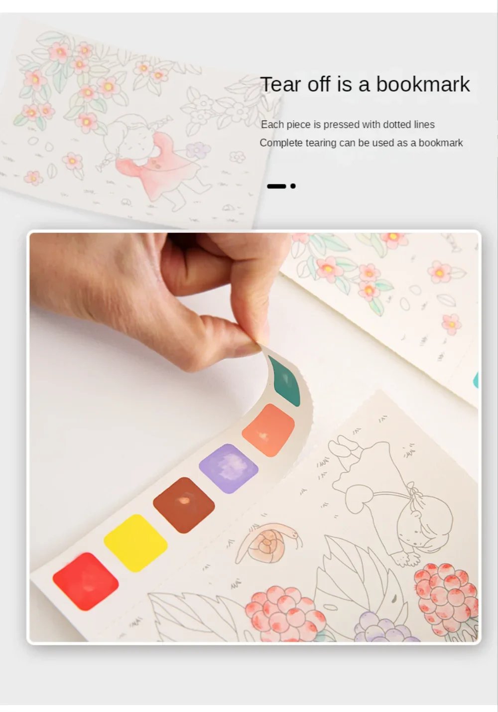 20Sheets Creative Watercolor Painting Book for Kids Fairy Tale Animal Flowers Gouache Graffiti Drawing Picture Children DIY Toys