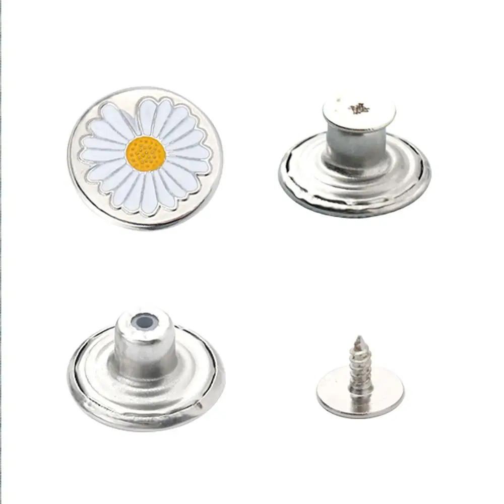10Pcs/pack Jeans Waist Buttons 17mm Nail Free Adjustable Waist Extenders Buttons Detachable Clothing Pants Waist Buckle