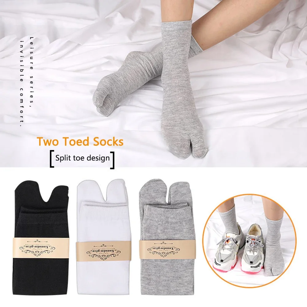 1-5PCS Women/Men Unisex Japanese Kimono Flip Flop Sandal Split Two Toes Sock Tabi Geta Cotton Socks New Arrival
