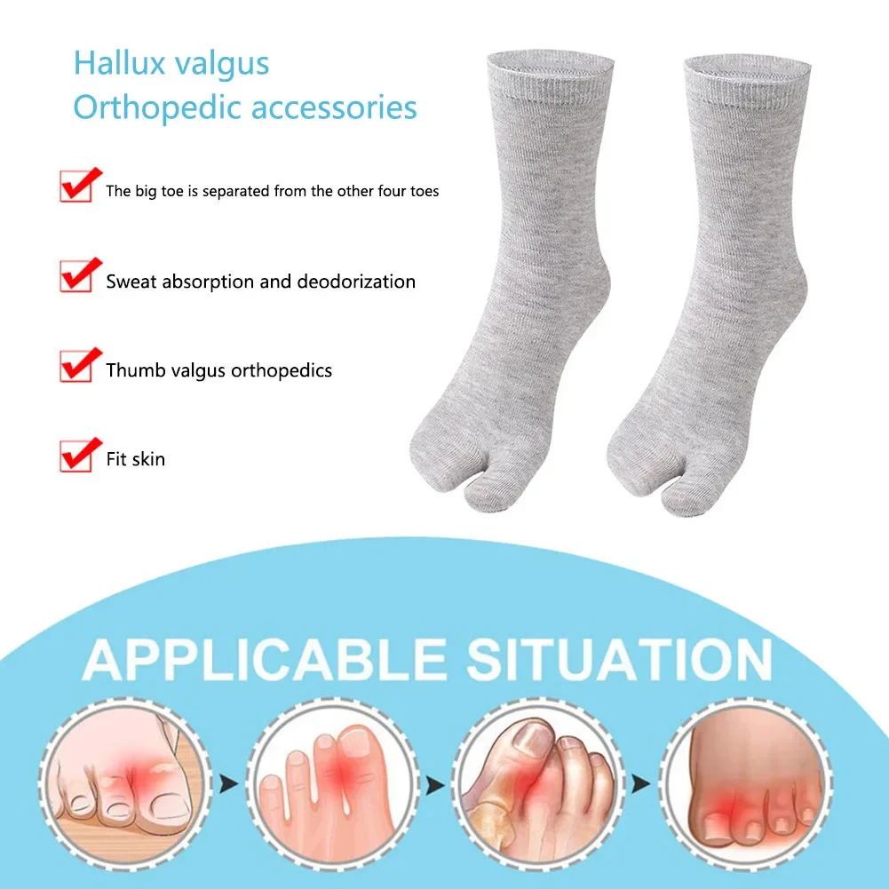 1-5PCS Women/Men Unisex Japanese Kimono Flip Flop Sandal Split Two Toes Sock Tabi Geta Cotton Socks New Arrival