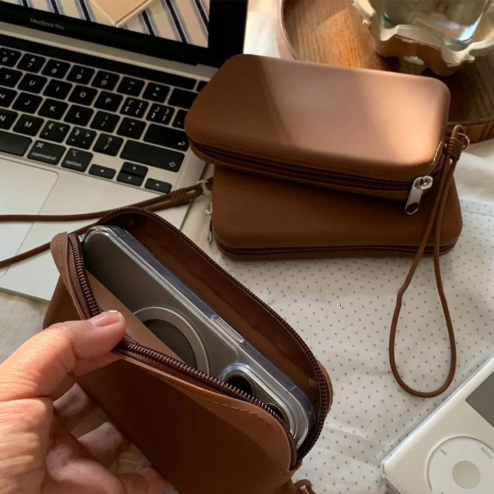 Rectangle Silicone Cosmetic Bag Coin Purse Small Item Bag Women