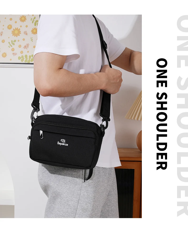New High Quality Men's Crossbody Bag Canvas Men's Shoulder Bag Multi Functional Men's Messenger Bag Multi Pocket Men's Bag