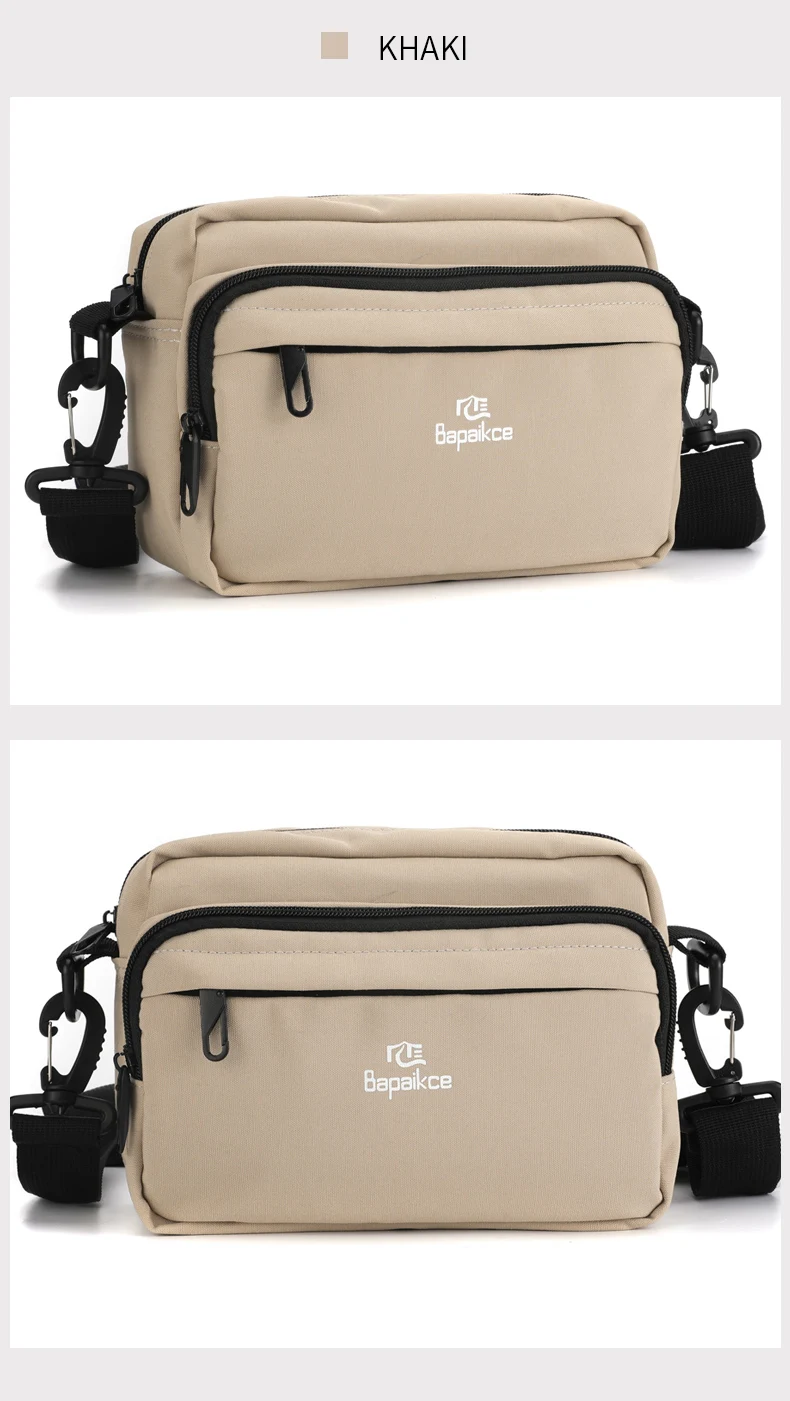 New High Quality Men's Crossbody Bag Canvas Men's Shoulder Bag Multi Functional Men's Messenger Bag Multi Pocket Men's Bag