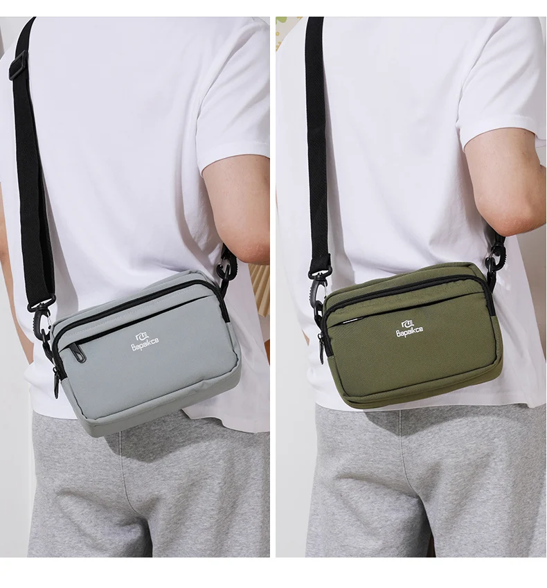 New High Quality Men's Crossbody Bag Canvas Men's Shoulder Bag Multi Functional Men's Messenger Bag Multi Pocket Men's Bag
