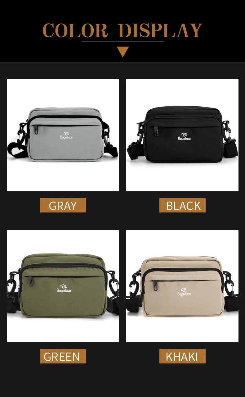 New High Quality Men's Crossbody Bag Canvas Men's Shoulder Bag Multi Functional Men's Messenger Bag Multi Pocket Men's Bag