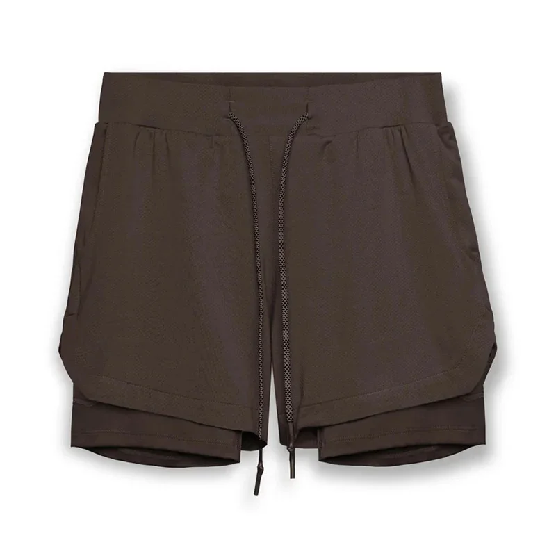 Summer Man Fitness Sport Shorts Men's Jogging Gym Bodybuilding Short Pants Breathable Training Sportswear double-deck Shorts Men