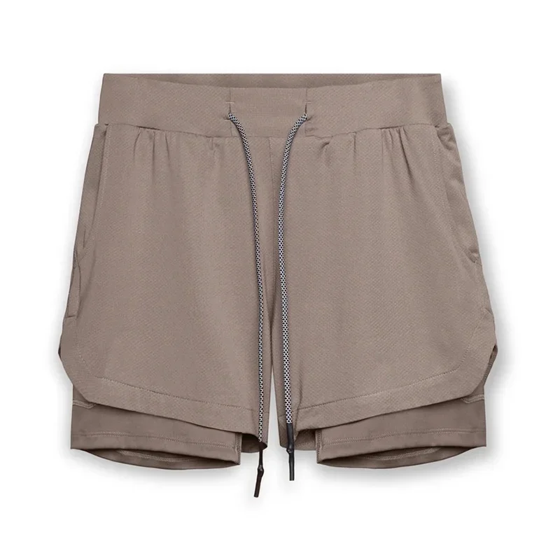 Summer Man Fitness Sport Shorts Men's Jogging Gym Bodybuilding Short Pants Breathable Training Sportswear double-deck Shorts Men