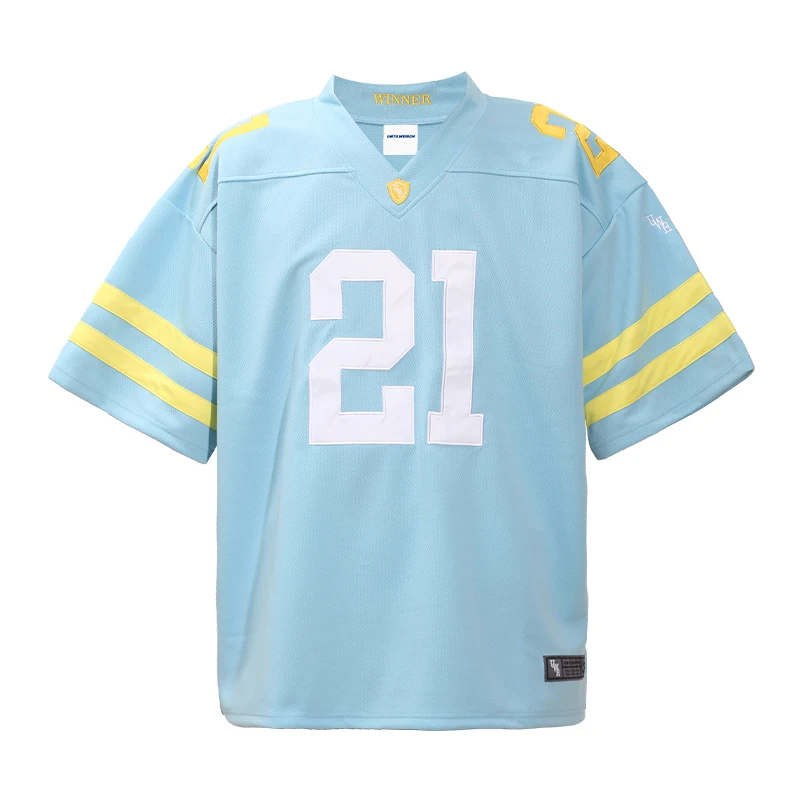 American Oversized #21 Tshirt Short Sleeved Summer Women's Mesh Quick Drying Breathable Rugby Basketball T-shirt Sports Jersey