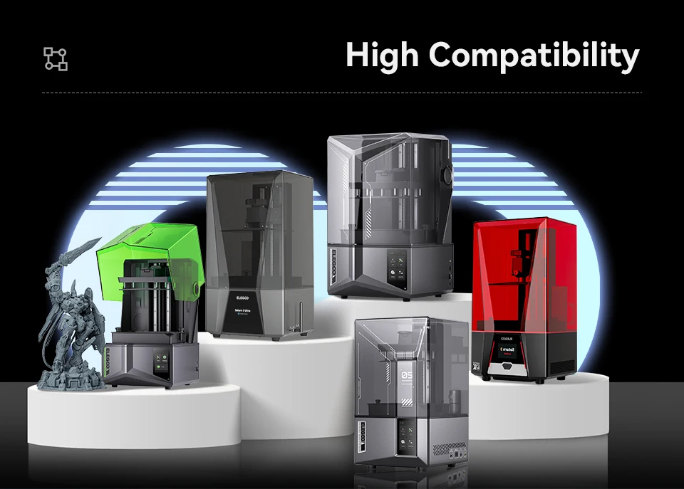 ELEGOO Water Washable 3D Printer Resin LCD UV-Curing Resin 405nm Standard Photopolymer Resin for LCD 3D Printing 1000g