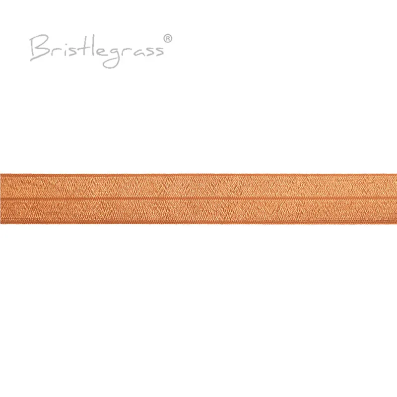 BRISTLEGRASS 2 5 10 50 100 Yard 1" 25mm Solid Shiny Fold Over Elastics Spandex Satin Bands Tape Headband Tutu Dress Sewing Trim