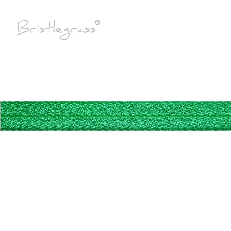 BRISTLEGRASS 2 5 10 50 100 Yard 1" 25mm Solid Shiny Fold Over Elastics Spandex Satin Bands Tape Headband Tutu Dress Sewing Trim