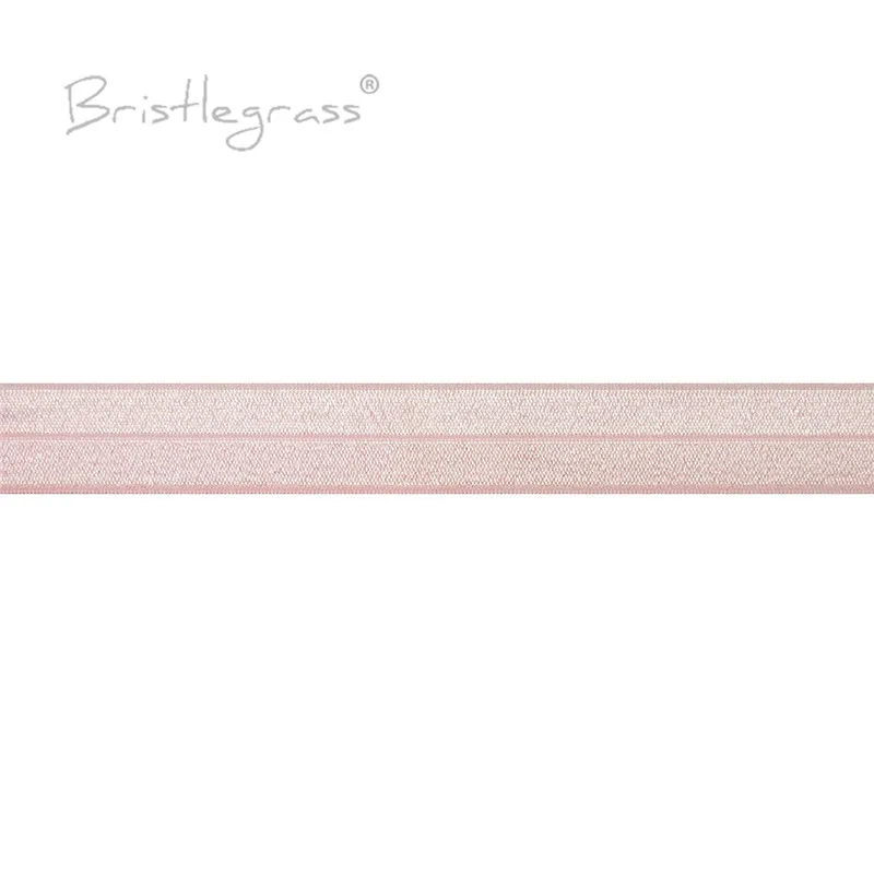 BRISTLEGRASS 2 5 10 50 100 Yard 1" 25mm Solid Shiny Fold Over Elastics Spandex Satin Bands Tape Headband Tutu Dress Sewing Trim