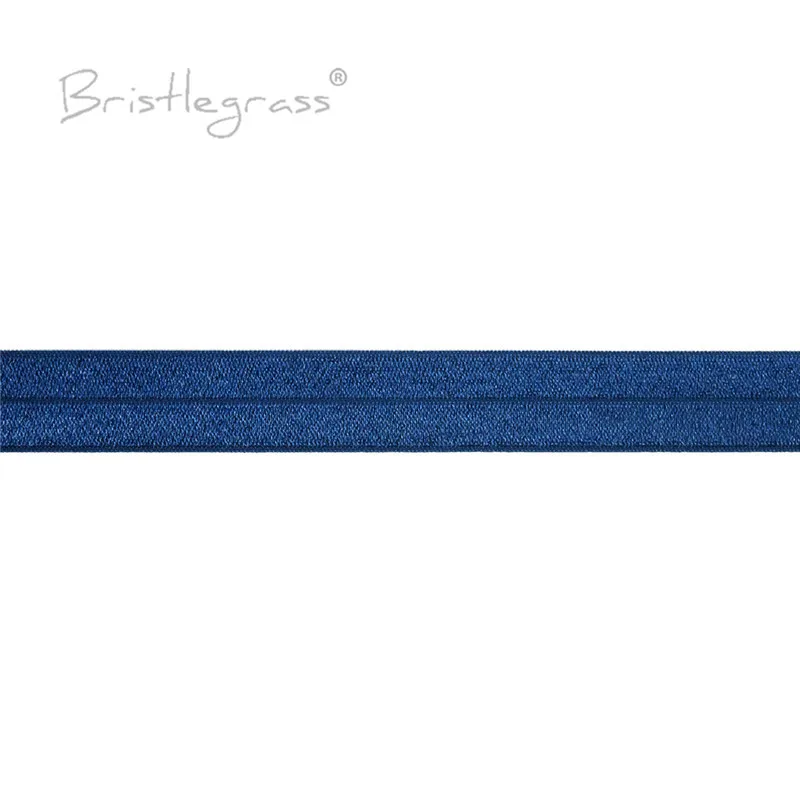 BRISTLEGRASS 2 5 10 50 100 Yard 1" 25mm Solid Shiny Fold Over Elastics Spandex Satin Bands Tape Headband Tutu Dress Sewing Trim