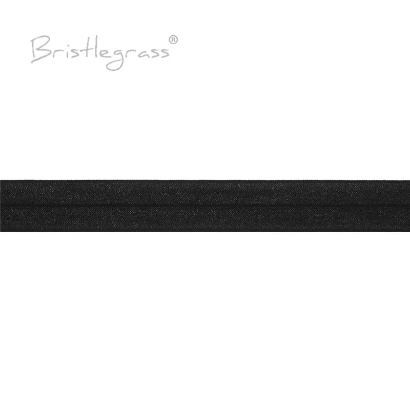 BRISTLEGRASS 2 5 10 50 100 Yard 1" 25mm Solid Shiny Fold Over Elastics Spandex Satin Bands Tape Headband Tutu Dress Sewing Trim