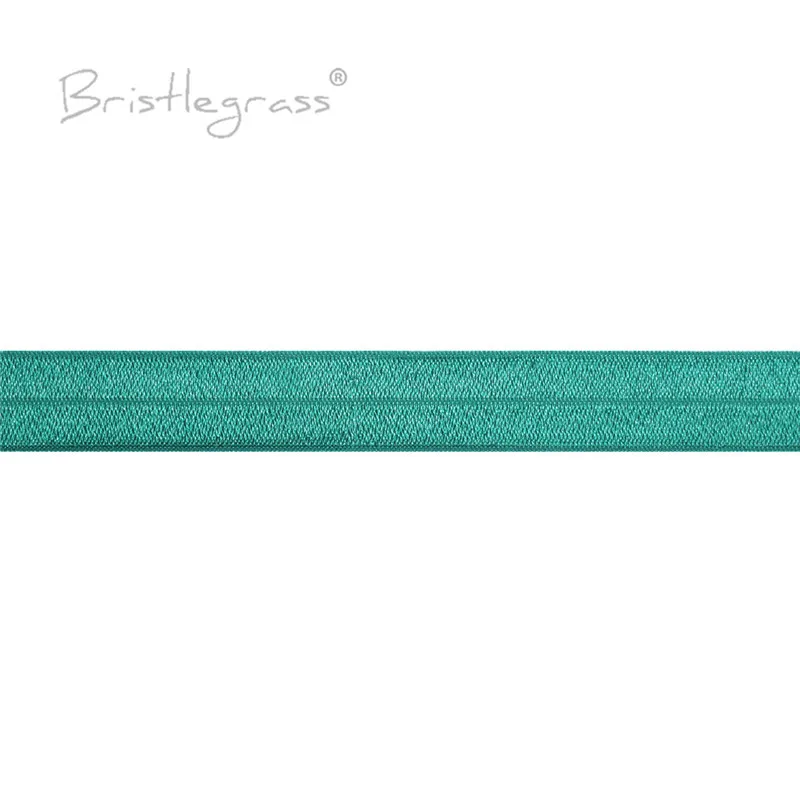 BRISTLEGRASS 2 5 10 50 100 Yard 1" 25mm Solid Shiny Fold Over Elastics Spandex Satin Bands Tape Headband Tutu Dress Sewing Trim