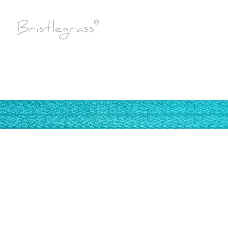 BRISTLEGRASS 2 5 10 50 100 Yard 1" 25mm Solid Shiny Fold Over Elastics Spandex Satin Bands Tape Headband Tutu Dress Sewing Trim