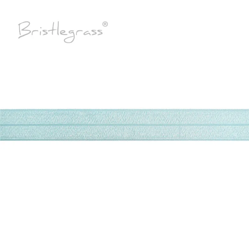 BRISTLEGRASS 2 5 10 50 100 Yard 1" 25mm Solid Shiny Fold Over Elastics Spandex Satin Bands Tape Headband Tutu Dress Sewing Trim