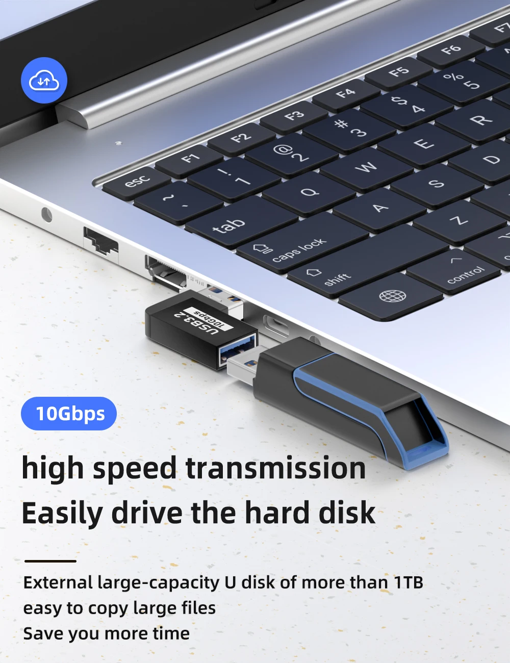 90 Degree USB 3.0 Male to Female Right Angle Extension Adapter USB Upward Elbow Adapter 10Gbps For Laptop PC Connector Converte