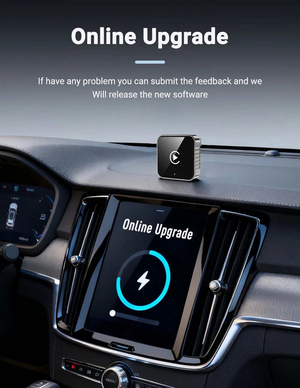 New Super Mini Carplay AI Box Wired to Wireless CarPlay&Android Auto 2in1 Box 5GHz WiFi5 for 99% Original Wired CarPlay/Auto Car