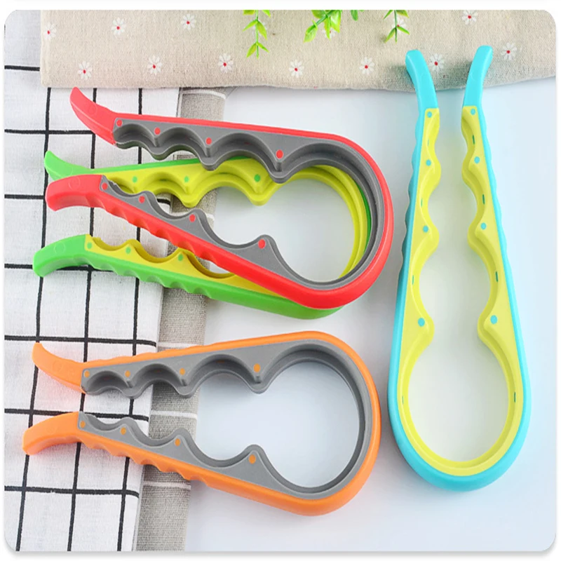 Multifunctional Four-in-One Size Bottle Cap Opener Non-Slip Twist-On Kitchen Household Tool
