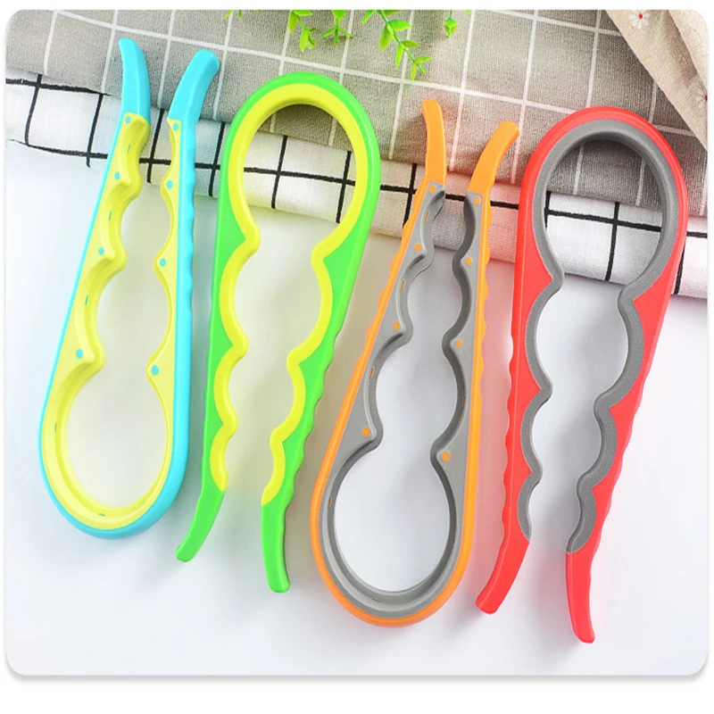 Multifunctional Four-in-One Size Bottle Cap Opener Non-Slip Twist-On Kitchen Household Tool