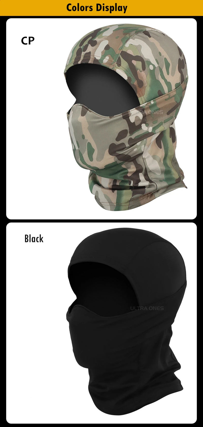 Tactical Mask Outdoor Balaclava Head Hood Silicone Half Face Windproof Headgear Airsoft Hunting CS Game Sunscreen Cap