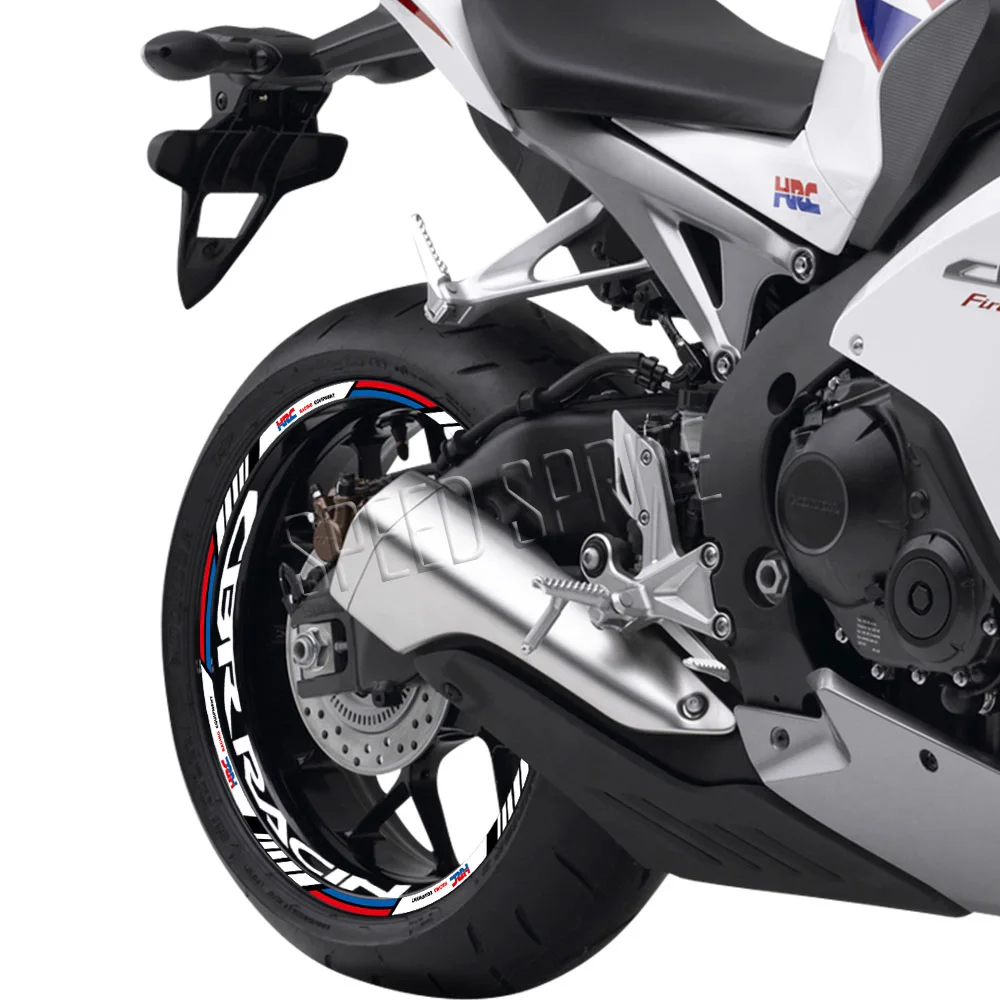 Reflective Wheel Sticker Rim Strips Tape Hub Decal Accessories For Honda HRC CBR650R cbr 600 rr CBR 600 F4 f4i CBR1000RR 250r