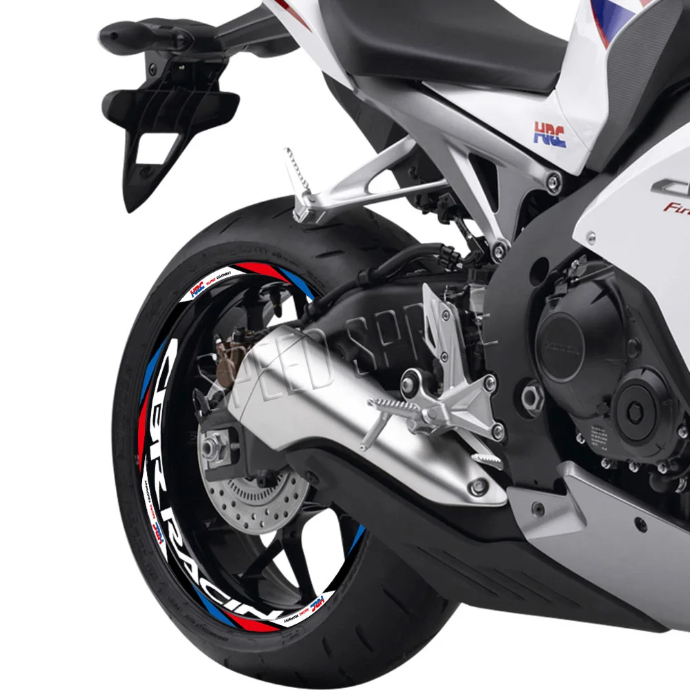 Reflective Wheel Sticker Rim Strips Tape Hub Decal Accessories For Honda HRC CBR650R cbr 600 rr CBR 600 F4 f4i CBR1000RR 250r