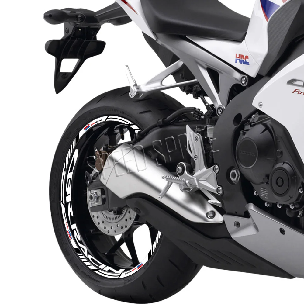 Reflective Wheel Sticker Rim Strips Tape Hub Decal Accessories For Honda HRC CBR650R cbr 600 rr CBR 600 F4 f4i CBR1000RR 250r