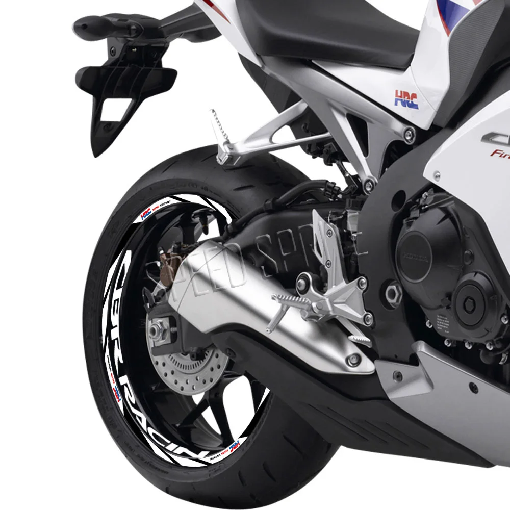 Reflective Wheel Sticker Rim Strips Tape Hub Decal Accessories For Honda HRC CBR650R cbr 600 rr CBR 600 F4 f4i CBR1000RR 250r