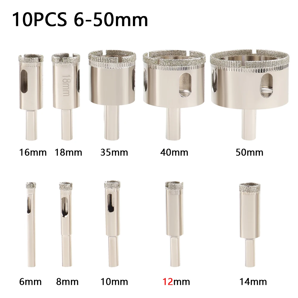 1Pc 3-100mm Glass Hole Saw Diamond Coated Drill Bits Drilling Crown for Tile Marble Ceramic Power Tools