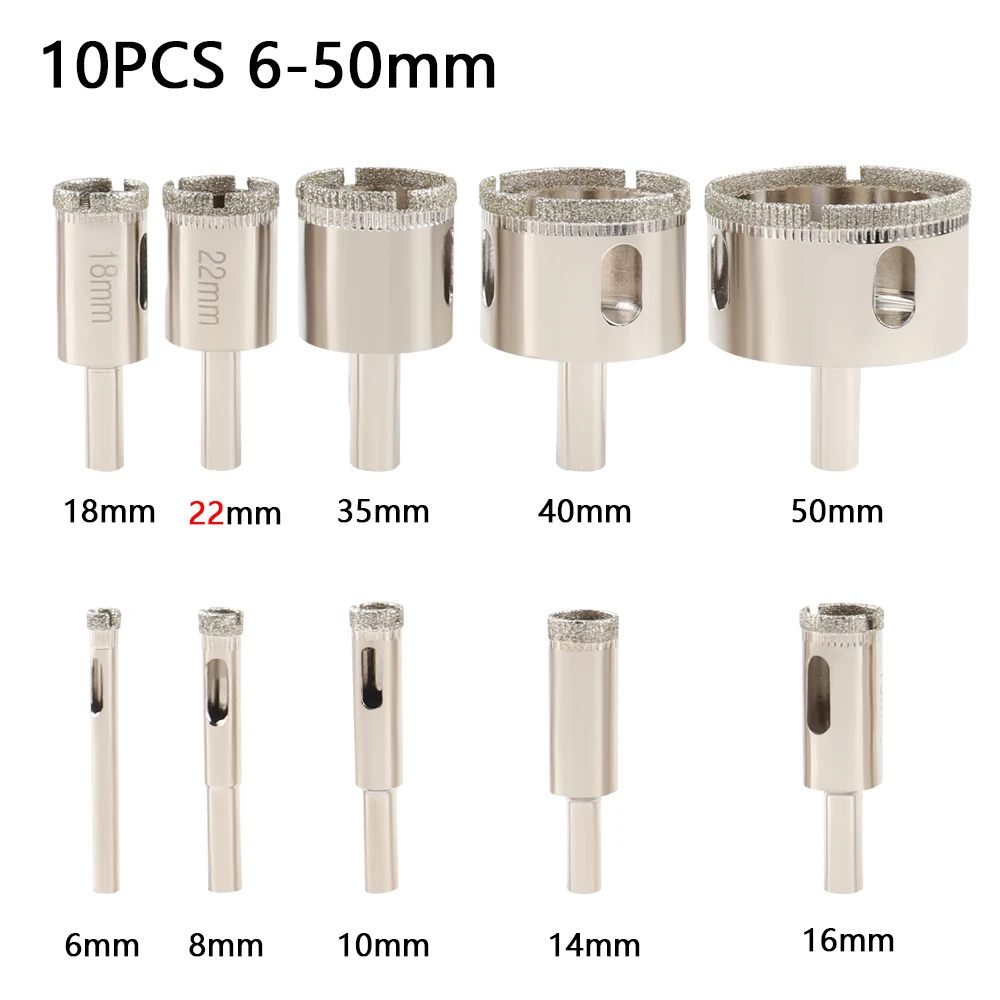 1Pc 3-100mm Glass Hole Saw Diamond Coated Drill Bits Drilling Crown for Tile Marble Ceramic Power Tools