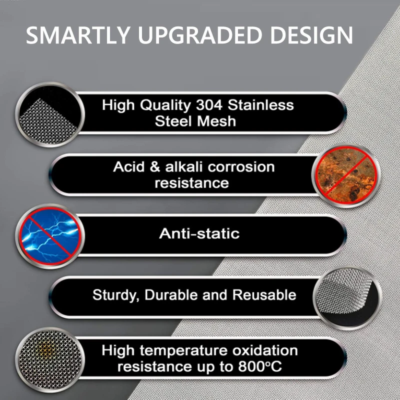 1pcs 304 Stainless Steel Filter Screen 5/8/20/30/40-500 Mesh Woven Wire High Quality Stainless Steel Screening Filter Sheet