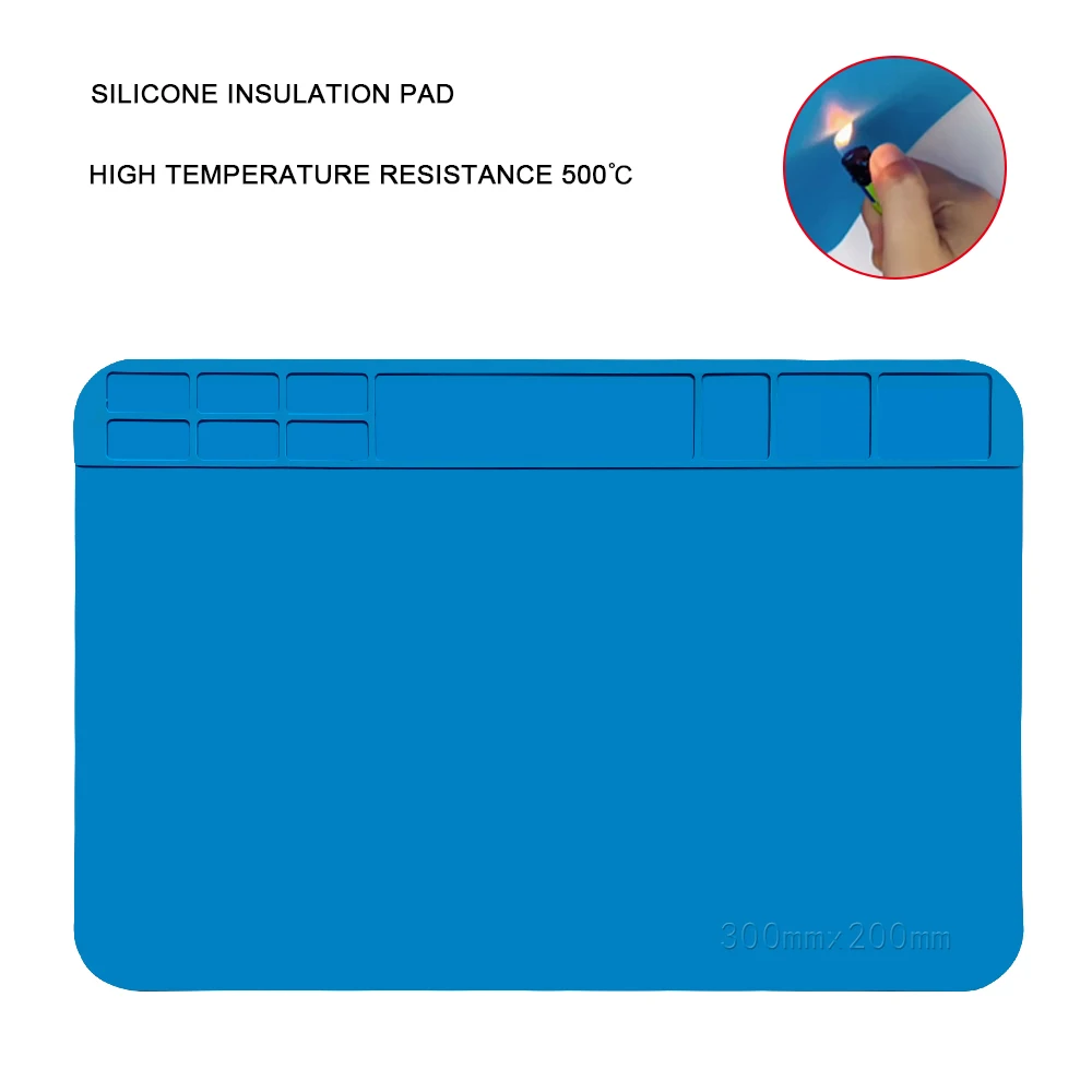 Silicone Soldering Mat Pad Desk Platform for Welding Station Iron Phone PC Repair Magnetic Heat Insulation No Lead S-160