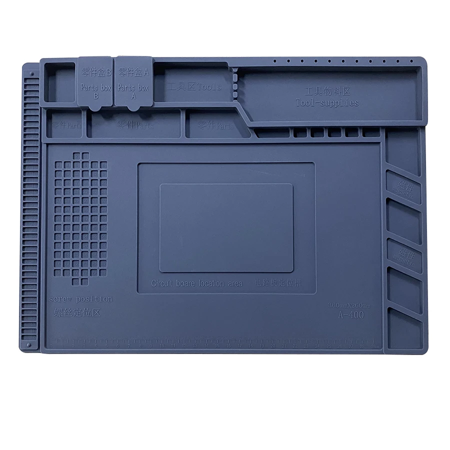 Silicone Soldering Mat Pad Desk Platform for Welding Station Iron Phone PC Repair Magnetic Heat Insulation No Lead S-160