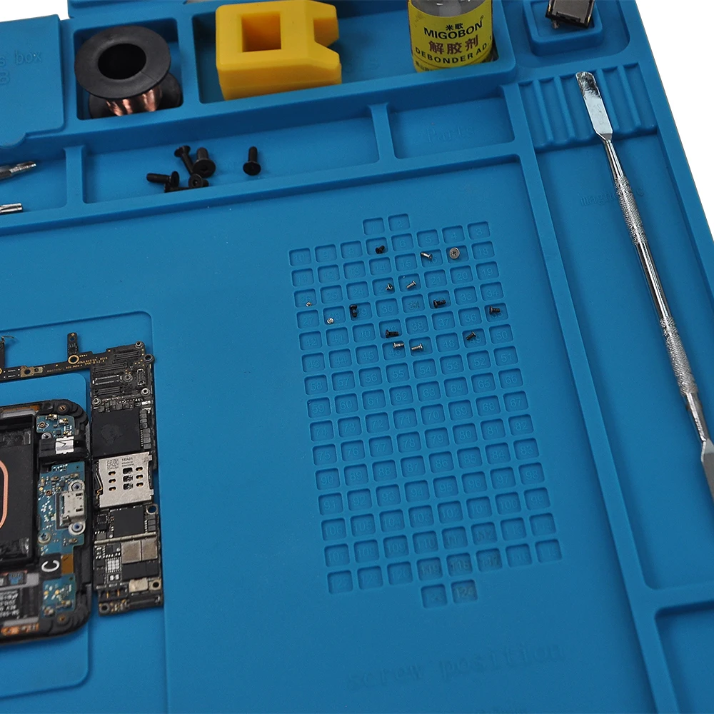 Silicone Soldering Mat Pad Desk Platform for Welding Station Iron Phone PC Repair Magnetic Heat Insulation No Lead S-160
