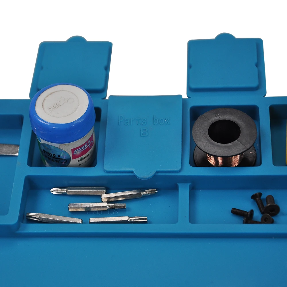 Silicone Soldering Mat Pad Desk Platform for Welding Station Iron Phone PC Repair Magnetic Heat Insulation No Lead S-160