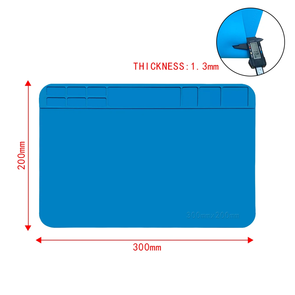 Silicone Soldering Mat Pad Desk Platform for Welding Station Iron Phone PC Repair Magnetic Heat Insulation No Lead S-160