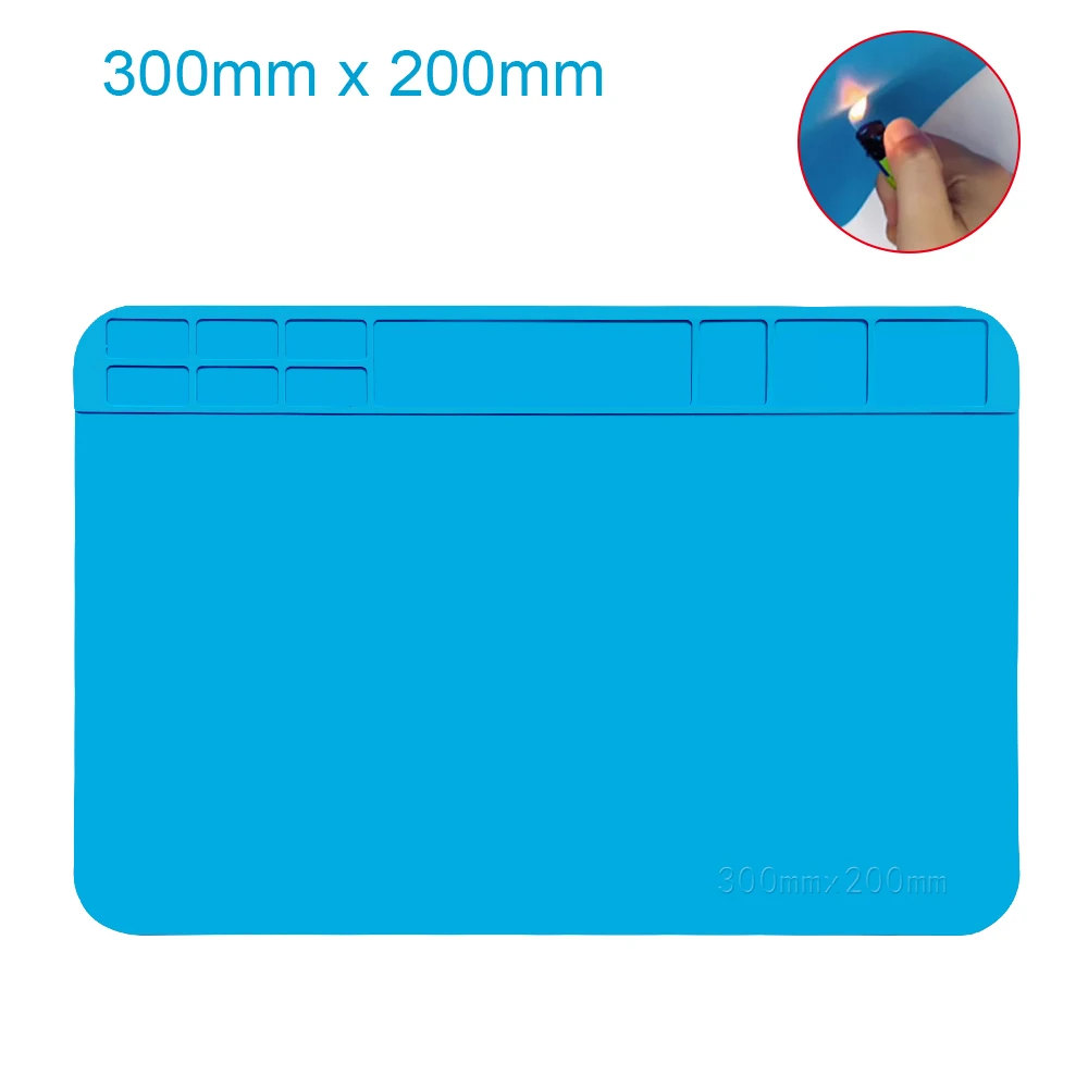 Silicone Soldering Mat Pad Desk Platform for Welding Station Iron Phone PC Repair Magnetic Heat Insulation No Lead S-160