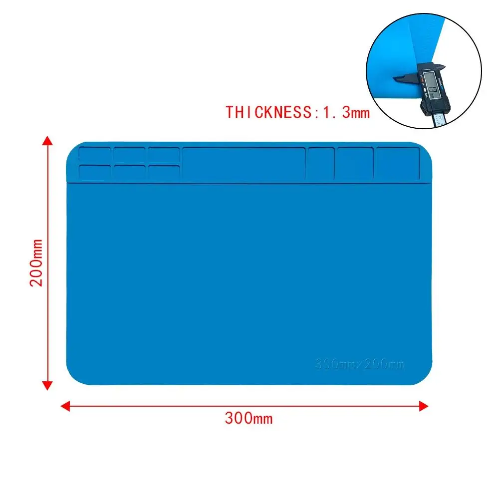 Silicone Soldering Mat Pad Desk Platform for Welding Station Iron Phone PC Repair Magnetic Heat Insulation No Lead S-160
