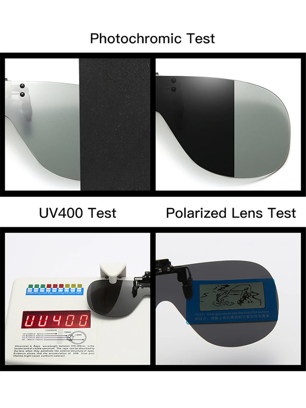 VIVIBEE Flip Up Clip on Sunglasses Polarized Fishing Men Grey Lens Driving UV400 Aviation Cool Oversized Night Vision Shades
