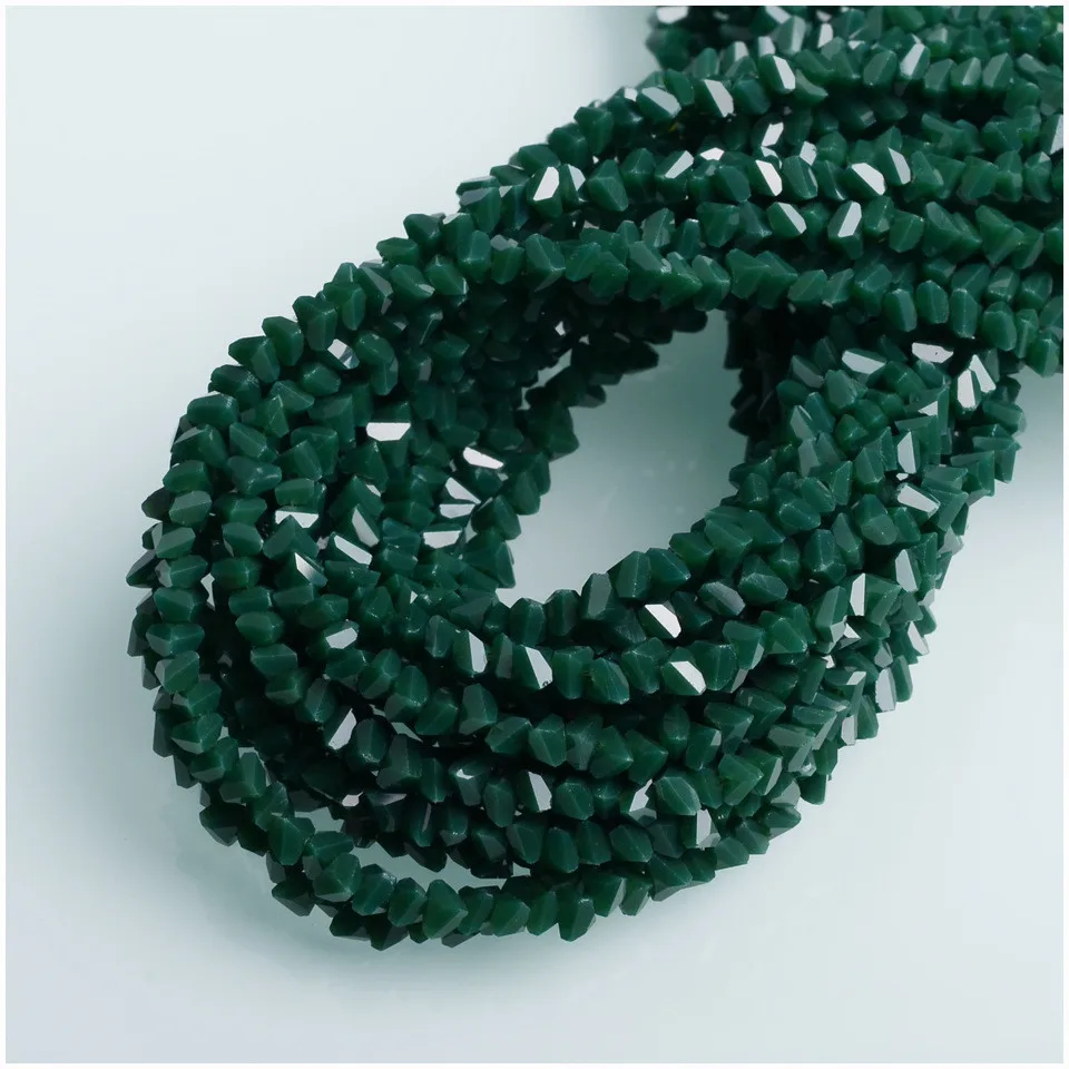 Accessories Shining 3mm Triangle Crystal Beads Glass Seed Czech Loose Beads For Jewelry Making DIY Needlework Earring Necklace
