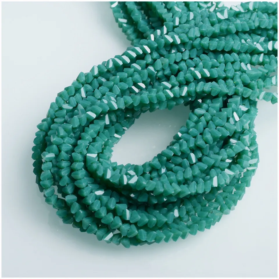 Accessories Shining 3mm Triangle Crystal Beads Glass Seed Czech Loose Beads For Jewelry Making DIY Needlework Earring Necklace