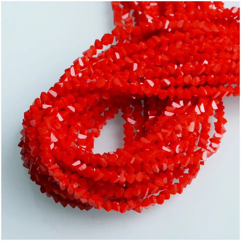 Accessories Shining 3mm Triangle Crystal Beads Glass Seed Czech Loose Beads For Jewelry Making DIY Needlework Earring Necklace