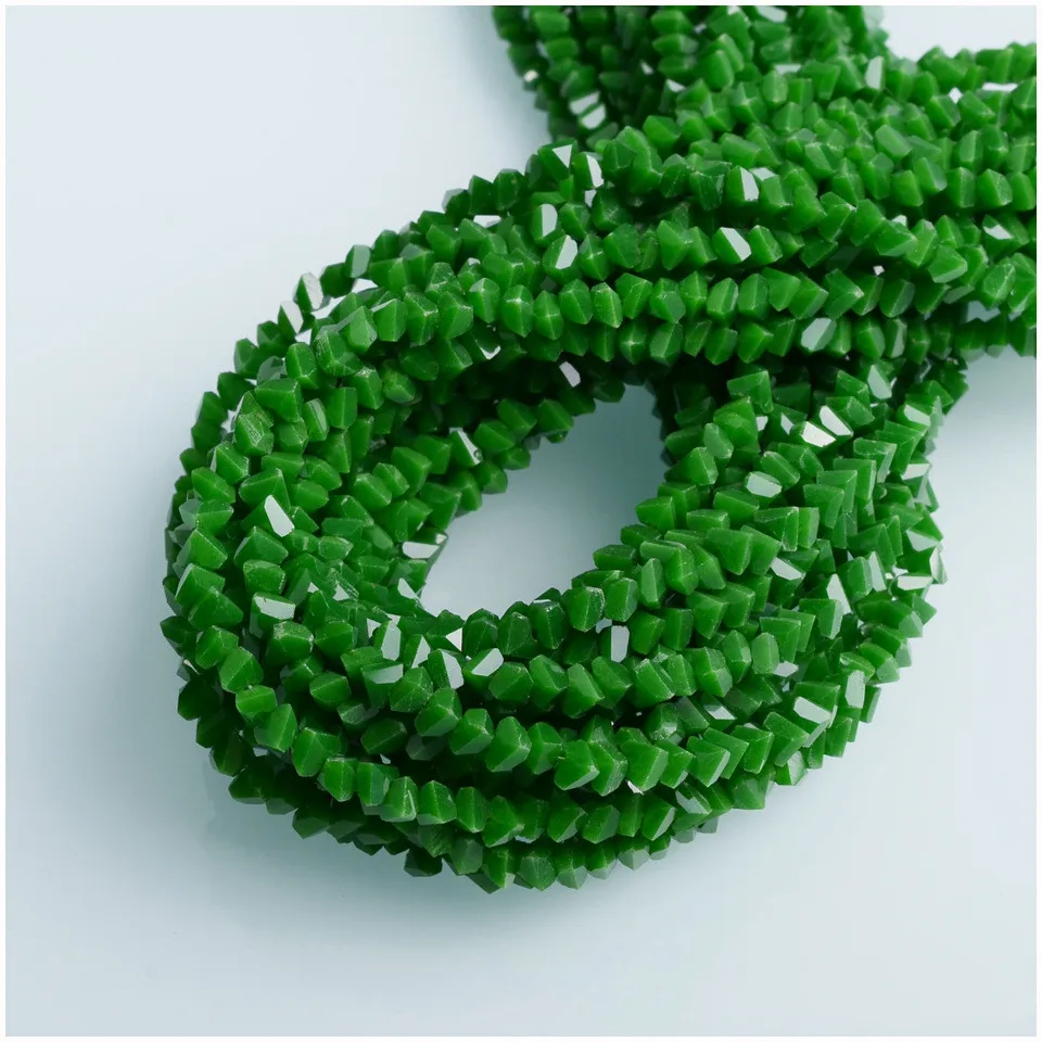 Accessories Shining 3mm Triangle Crystal Beads Glass Seed Czech Loose Beads For Jewelry Making DIY Needlework Earring Necklace
