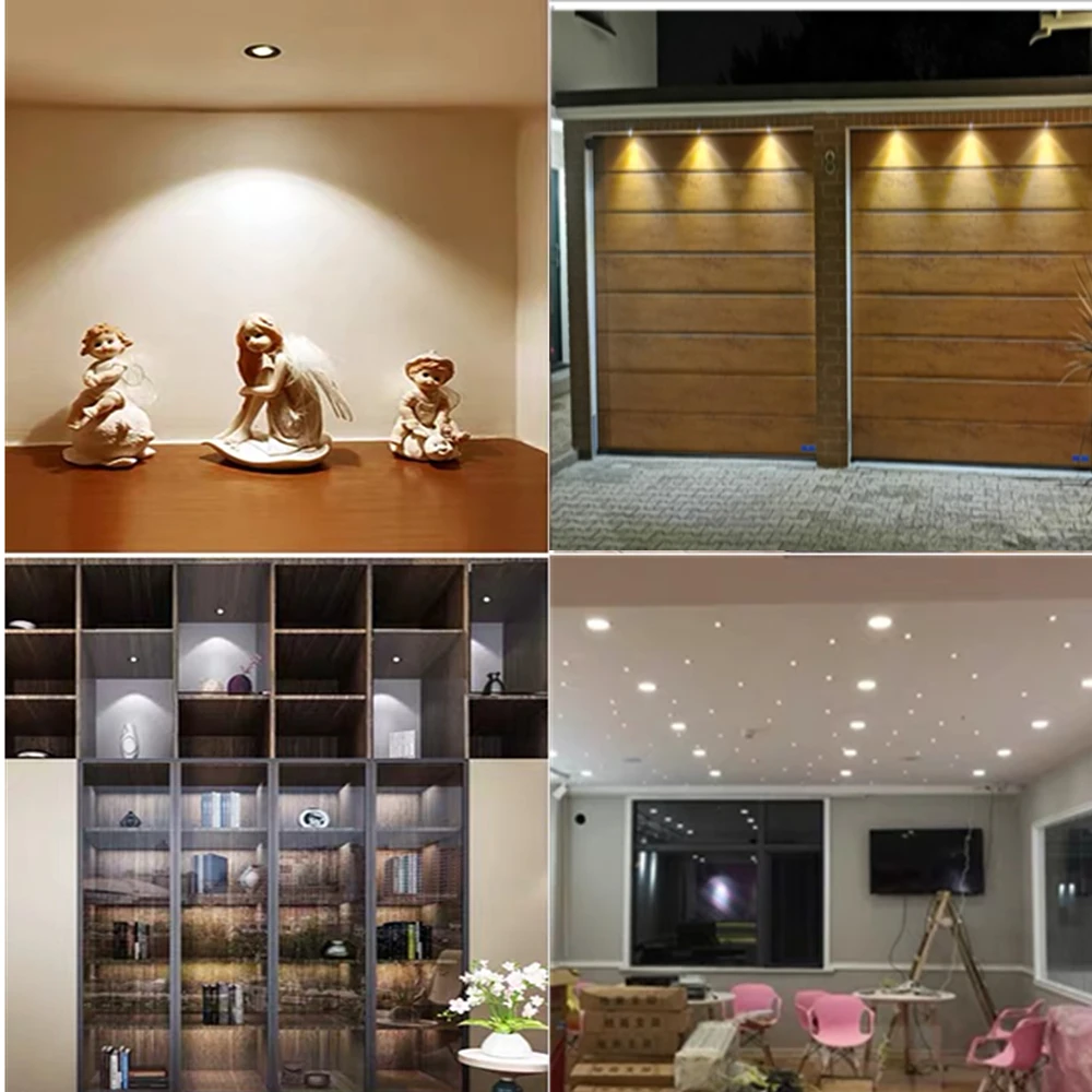 Small Spot Light 1W Mini LED Spotlight 12V Dimmable 15mm Cutout Recessed Downlight IP65 Ceiling Lamp Showcase Display Lighting
