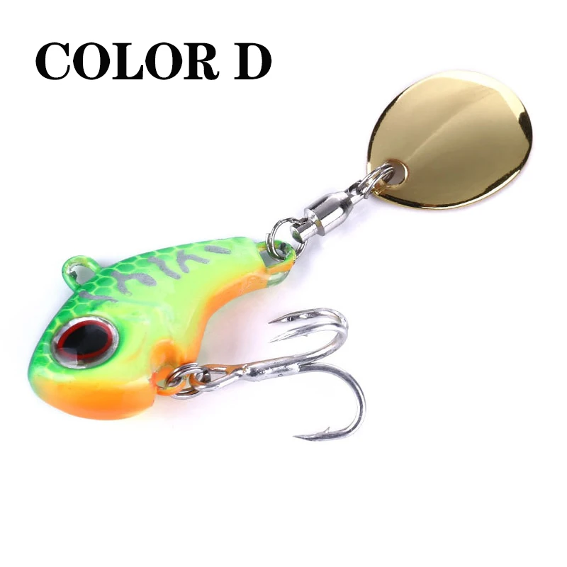 1Pcs Rotating Metal VIB vibration Bait Spinner Spoon Fishing Lures 8g/16g/21g Jigs Trout Wobbler Fishing Hard Baits Tackle Pesca